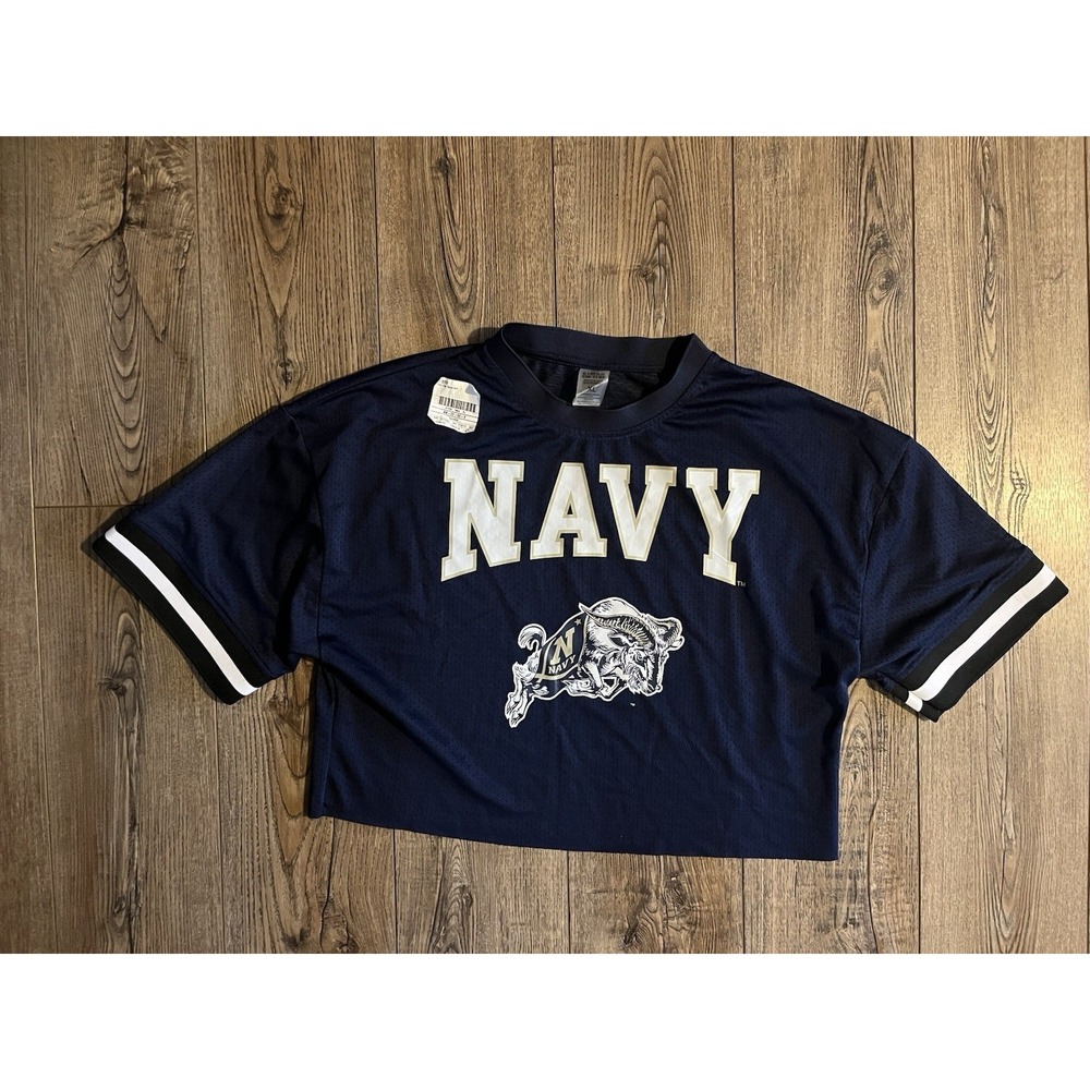 Navy Cropped Jersey Gameday Couture Navy XL Women's
